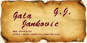 Gala Janković vizit kartica